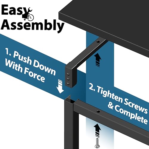 40-Inch Home Office Computer Desk - Compact Mission Style Table, Black