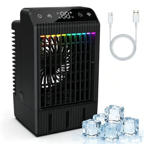 Portable Mini Air Conditioner Fan Evaporative Cooler with 1000ML Tank