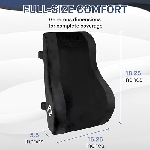 Ergonomic Lumbar Support Pillow with Cooling for Office & Car