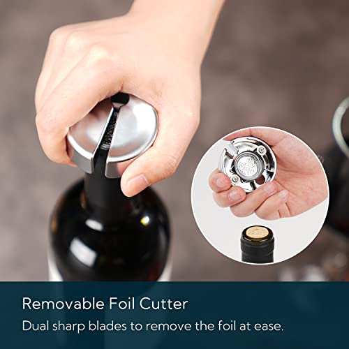KITCHENDAO Navy Blue 3-in-1 Wine & Beer Opener with Foil Cutter & Corkscrew