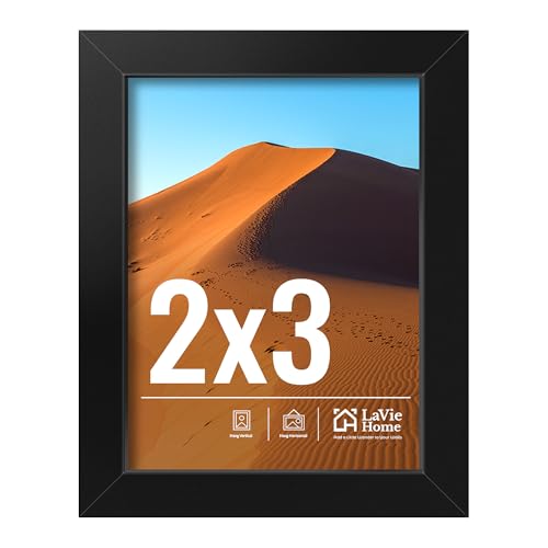 LaVie Home 2x3 Black Picture Frame with HD Plexiglas - Wall Display, 1 Pack