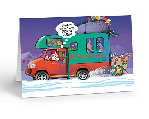 Stonehouse Camper Christmas Card Set – 18 Cards + 19 Envelopes, USA Made