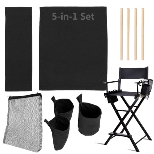 5-in-1 Makeup Artist Director Chair Replacement Canvas and Storage Kit