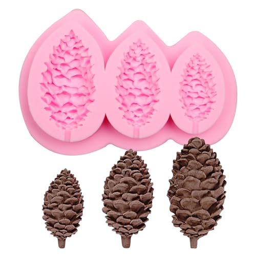 CRR-85 Pine Cone Silicone Mold for Cake, Fondant, Candy & Resin Decor