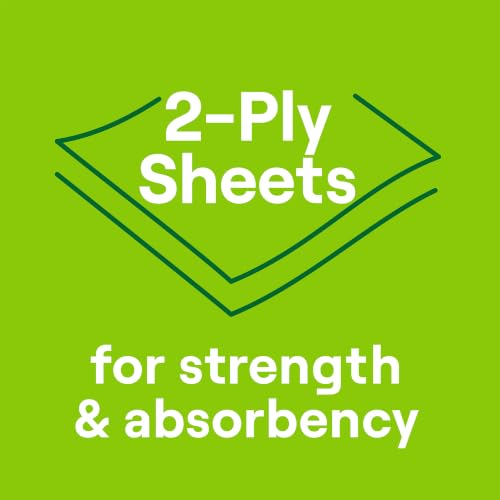 100% Recycled Unbleached Paper Towels, 2-Ply Absorbent Rolls - 24 Count
