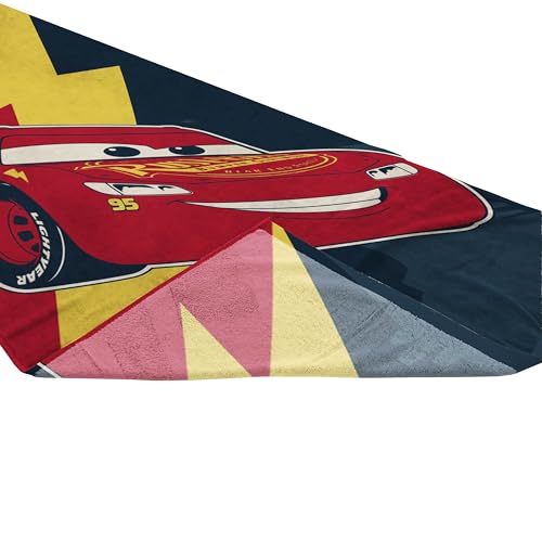 Disney Pixar Cars Kids Beach Towel - 100% Cotton Absorbent Bath Towel