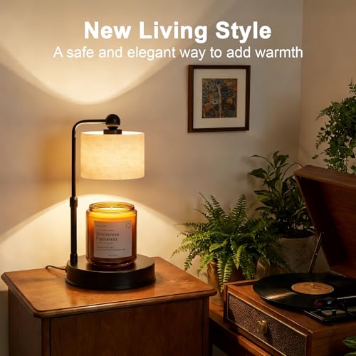 Dimmable Electric Candle Warmer Lamp with Timer & Adjustable Height
