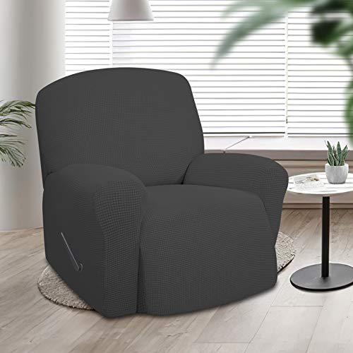 Oversized Recliner Chair Cover - Dark Gray Stretch Sofa Slipcover