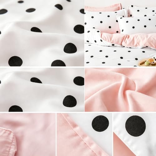 Polka Dot Duvet Cover Set - Black and White Minimalist Bedding
