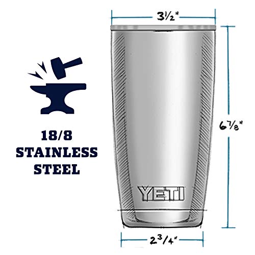 YETI Rambler 20 oz Stainless Steel Insulated Tumbler with MagSlider Lid