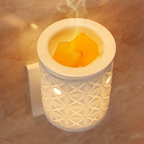 Ceramic Plug-In Wax Melt Warmer with Swivel Base and Night Light