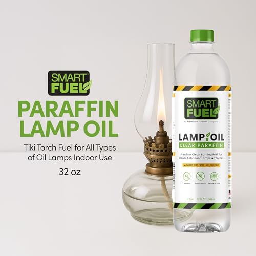 Paraffin Lamp Oil 32 oz - Smokeless Clean Burning Fuel for Oil Lamps & Lanterns