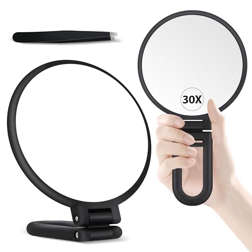 B Beauty Planet 30X Magnifying Mirror, Hand Mirror with Handle,