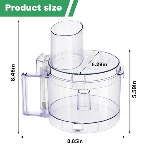 7-Cup Food Processor Replacement Work Bowl and Cover Assembly