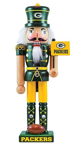 Green Bay Packers Painted Wooden Nutcracker - Game Day Holiday Decor