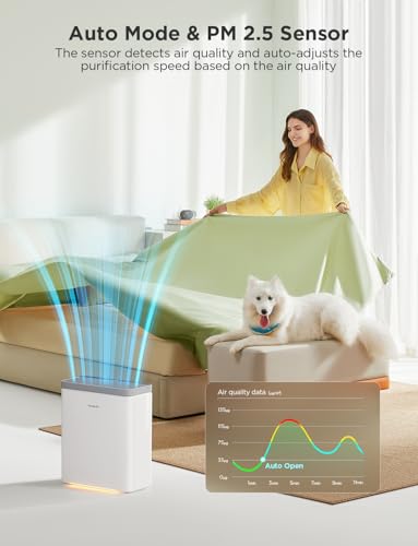 Smart Air Purifier for Large Rooms with App and Alexa Control
