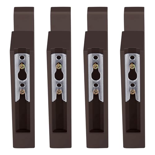 4-Pack Wooden Curtain Rod Brackets for 2-Inch Rods, 3 1/2-Inch Return