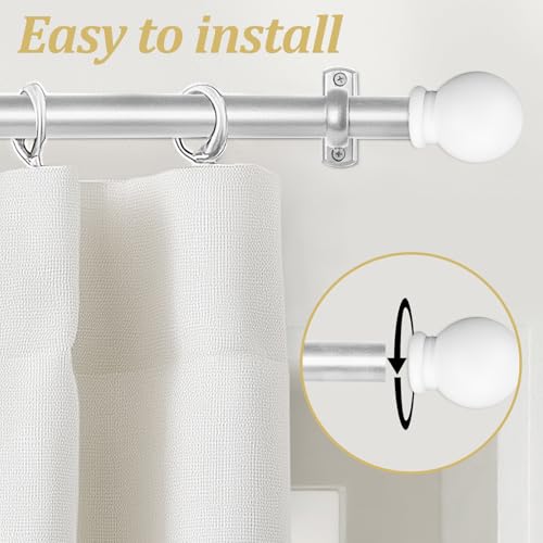 6-Pack Round Curtain Rod Finials, 1.22 Inch Decorative End Caps (M5 Screw)