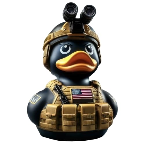 Military Veteran Tribute Duck Resin Figurine for Jeep Decor and Gifts