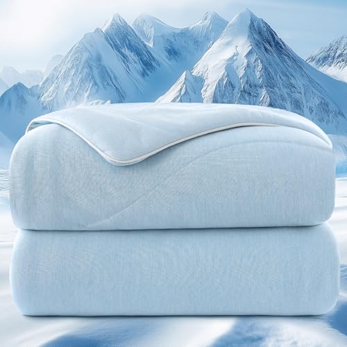 Bamboo Rayon Cooling Comforter - Lightweight Breathable Blanket for Night Sweats