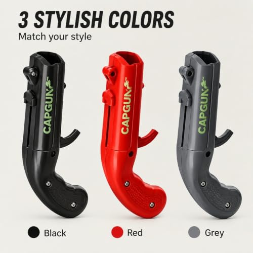 Shuirexue Cap Gun Bottle Opener 3-in-1 Party Favors, BBQ & Bar Accessory
