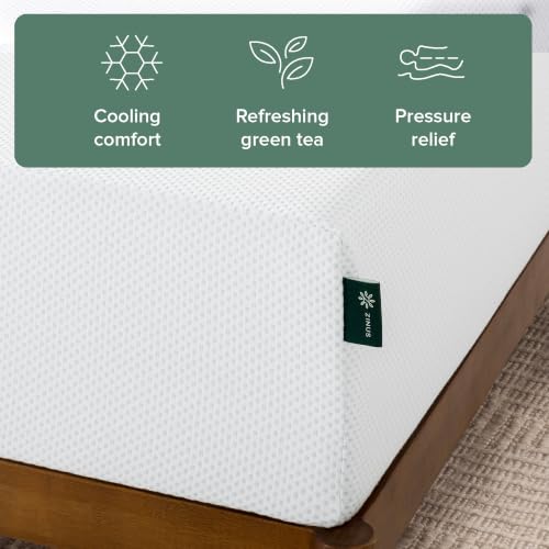 10-Inch Queen Green Tea Cooling Memory Foam Mattress - Medium Feel