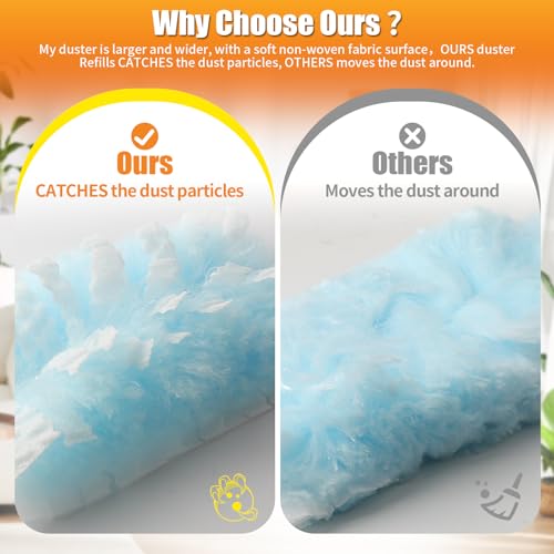 80-Pack Microfiber Duster Refills - Disposable Multi-Surface Dusting Pads