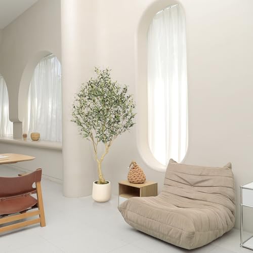 6ft Artificial Olive Tree with Planter - Realistic Faux Indoor Tree