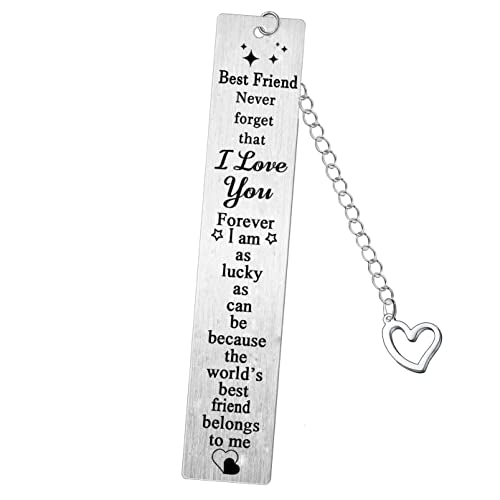 Best Friend Bookmark (Variation: Best Friend) Stainless Steel Keepsake Gift for Birthday Christmas Graduation
