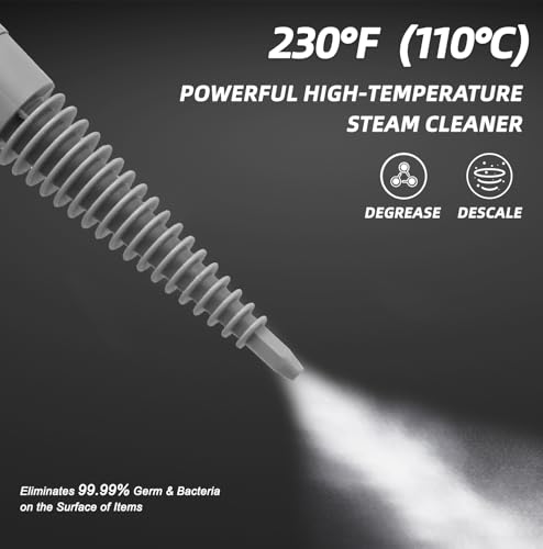 Handheld Steam Cleaner with 13 Accessories, Multi-Surface Pressurized Steamer