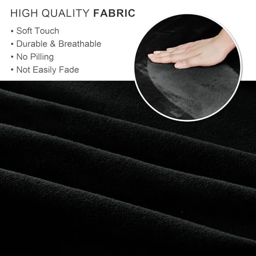 Spandex Piano Bench Cover with Skirt - Machine Washable Ottoman Slipcover