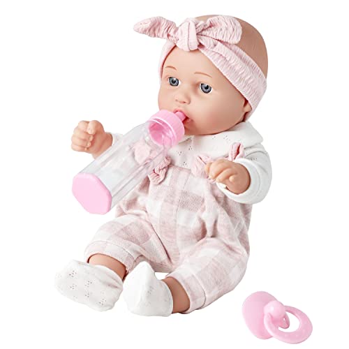 12-Inch Baby Doll Playset with Blanket, Pacifier, and Feeding Bottle