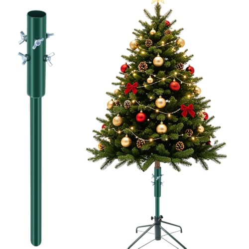 14.8-Inch Adjustable Christmas Tree Height Extender for 3-5 Ft Artificial Trees, Green