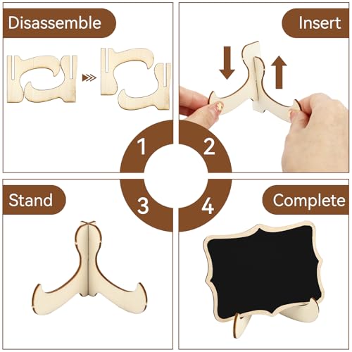 30-Pack Mini Chalkboard Signs with Stands - Reusable Food Labels for Parties