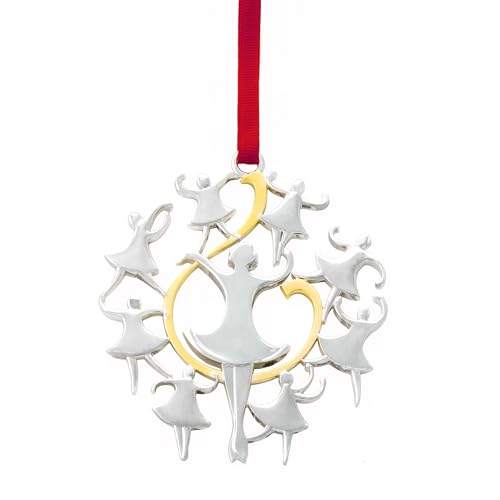 Nambé Twelve Days of Christmas Partridge in a Pear Tree Ornament - 9 Ladies Dancing