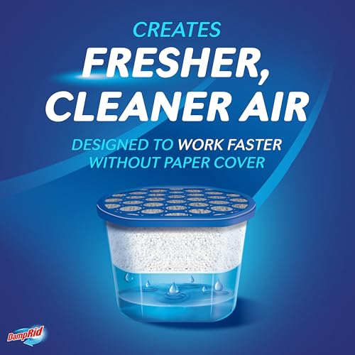 DampRid Moisture Absorber & Odor Remover with Activated Charcoal, 18 oz, 3 Pack