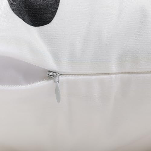 Bonhause Blue Pink Christmas Throw Pillow Covers 18 x 18 Inch Reindeer Snowman Xmas Trees Santa Snow Decorative Pillow Cases for Couch Bed Home Winter Holiday Decor Set of 4