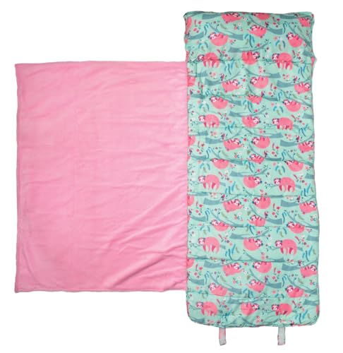 Stephen Joseph Toddler Nap Mat with Soft Blanket & Removable Pillow - Sloth, One Size