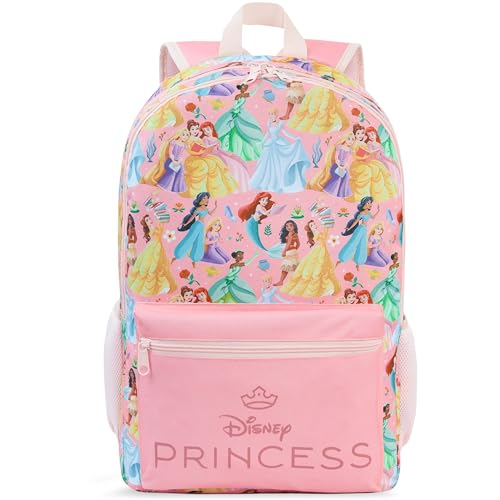 Kids 18-Inch Character School Backpack with Padded Straps and Multiple Pockets