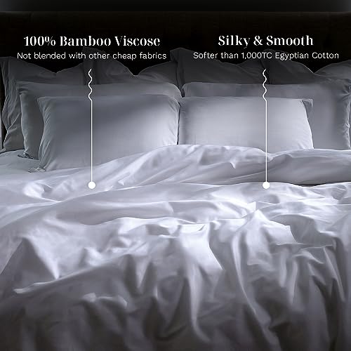 Oversized Bamboo Viscose Duvet Cover - Silky Soft & Thermal-Regulating
