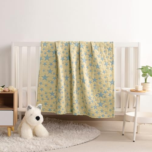 NTBAY 3-Layer Muslin Toddler Blanket - Breathable Cotton Baby Blanket (30x40)