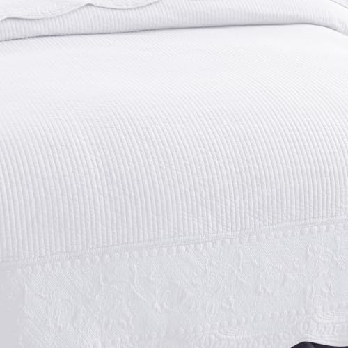 MarCielo 100% Cotton Oversized King Bedspread Quilt Set - 3 Piece