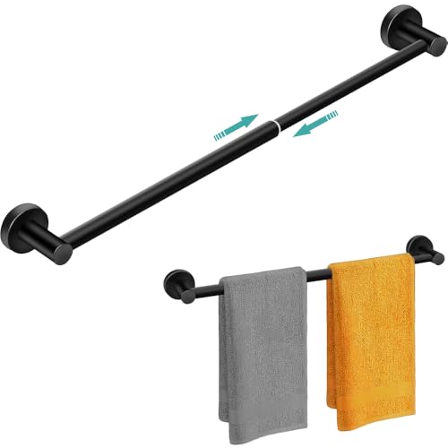 Adjustable Stainless Steel Towel Bar - Wall Mounted Towel Rack, 13-24"