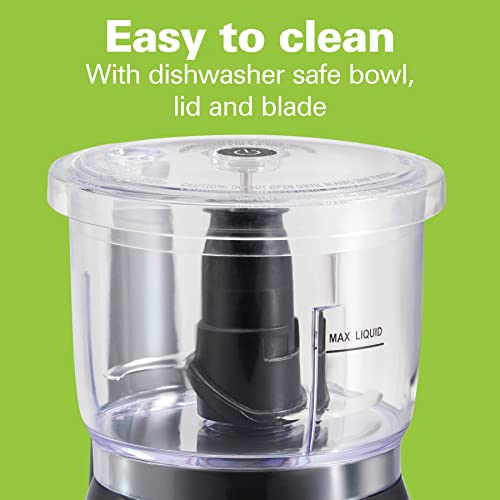 3-Cup Electric Mini Food Processor & Vegetable Chopper, 350W - Black