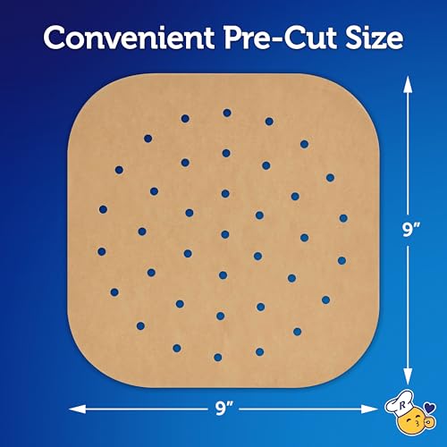 Disposable Air Fryer Liners, Unbleached Parchment Paper Sheets - 50 Count