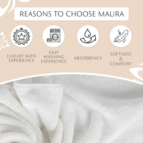 Extra Large Turkish Cotton Bath Towels - 4 Piece Set, 30x56 Inches