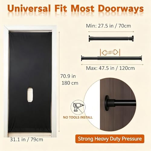Adjustable Doorway Curtain Wall Kit - Portable & Durable Partition