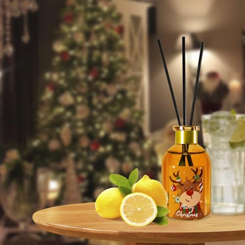 Christmas Reed Diffuser Set with 18 Sticks (5.3 Fl.oz)