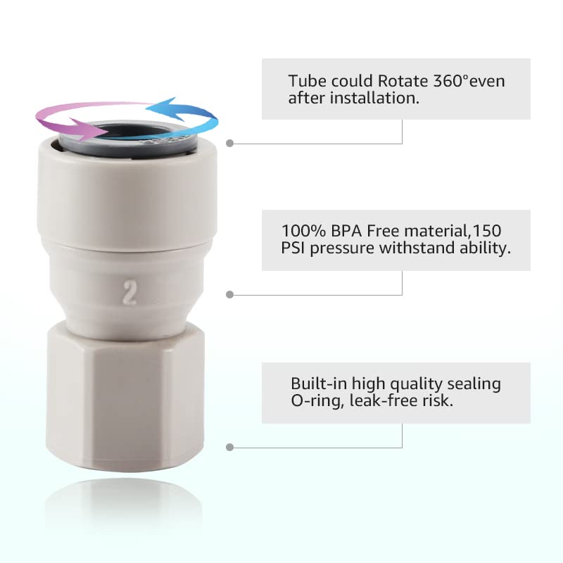 Semfeil Brew Homebrew 6Pcs Ball Lock Quick Disconnect Beer Corny Keg Gas Liquid Dispenser Push-in Fitting Quick Joint Connector for 5/16 8MM Beer Tube Hose