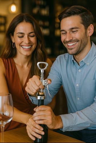 Heavy Duty Wing Corkscrew Wine Opener - Silver, Ergonomic & Durable, Pack of 2